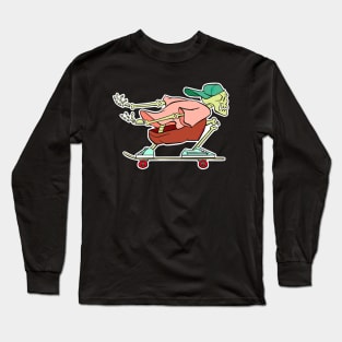 Skateboarding Skeleton Long Sleeve T-Shirt